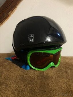 SET dětská lyžařská helma + brýle