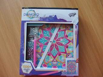 Kreativní sada - deník květina s nalepovacími kamínky - NOVÝ