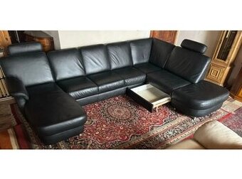 Moderní kožená sedací souprava ve tvaru "U", 3275
