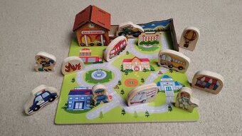 Dřevěná skládačka Lidl