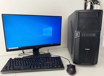 Herní PC Ryzen 3 / GTX 1050 Ti / 16GB RAM + 24” monitor – ko