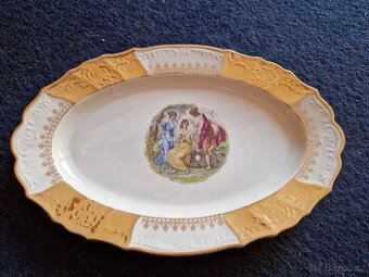 Velký porcelánový tác, talíř Tři grácie