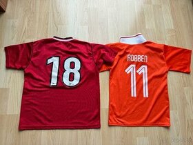 2x fotbalový dres / sportovní triko, vel. 128 - 1