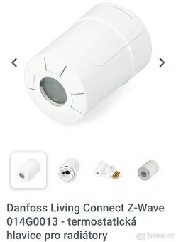 Elektronická termostatická hlavice Danfoss Z-Wave