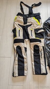 Kalhoty moto dámské MELBOURNE textilní šedé/fluo/černé