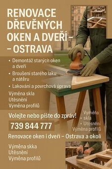 Renovace a demontáž dřevěných oken a dveří