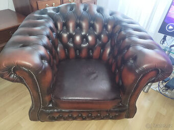Anglické kožené křeslo Blenheim