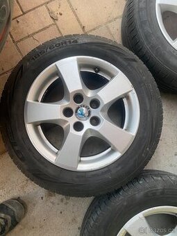 Alu kola 14” 5x100 Origo Škoda a Letní pneu 185/60/R14