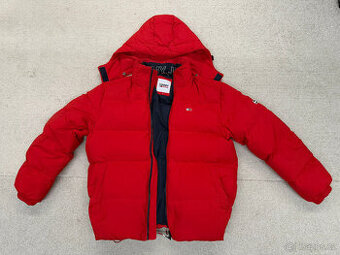 Pánská zimní péřová bunda Tommy Jeans - červená
