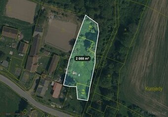 Pozemek pro výstavbu 2 088 m² - Kurojedy u Boru