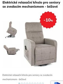 Elektrické polohovací křeslo pro seniory