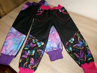 Zimní kalhoty ze softshellu vel.110 více foto