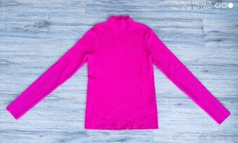 DÁMSKÝ SVETR MOHITO RŮŽOVÝ SE STOJÁČKEM VELIKOST S