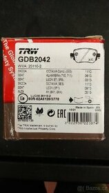 Zadní brzdové destičky Škoda Octavia 3