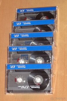 Sada 5 kusů audiokazet Panasonic EP60 type I Japan