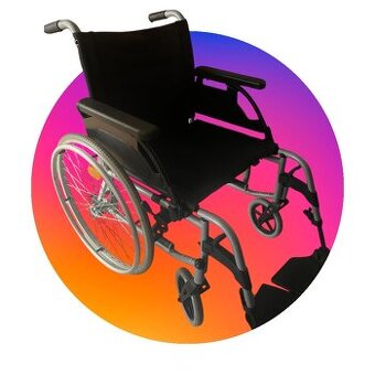 skládací invalidní vozík breezy , sed 48cm
