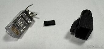 Konektory RJ45 CAT6A STP 8p8c vč. krytky 100ks