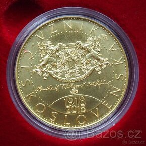 ČNB zlatá mince Vznik Československa 1oz 2018 Standard