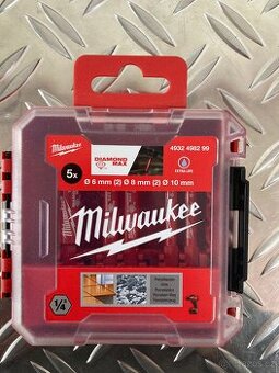 Diamantové vrtáky 1/4” Milwaukee 6, 8, 10 mm 5 ks 4932498299
