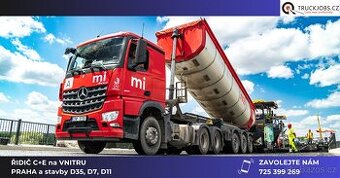 Řidič/ka nákl. vozidel nad 7,5 t - sklápěcí vozy. Celá ČR.