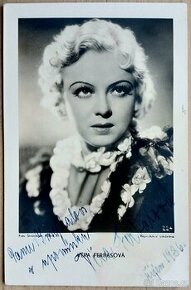 Věra Ferbasová - portrétní pohlednice s podpisem
