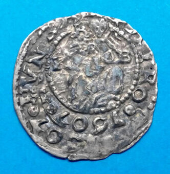 Stříbrná mince r. 1607 Rudolf II.