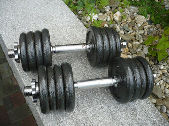 Prodám jednoruční činky 2x15kg - 1