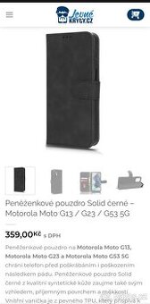 Kryt peněženkové pouzdro Motorola g13 g53 g23