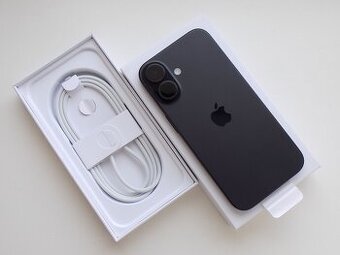 APPLE iPhone 16 256GB Black - ZÁRUKA - JAKO NOVÝ - 100%BAT.