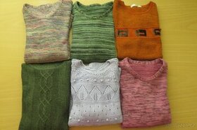 Pletené svetříky, vel. 40-42 (6 ks)