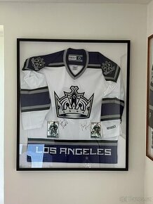 Čechmánek_Hnilička_podepsaný_rám_Dres_LA_Kings