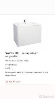 Skříňka se zápustným umyvadlem Krajcar