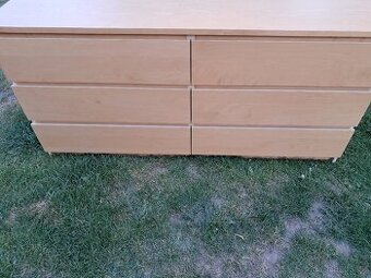 Ikea komoda Malm bříza 6 zásuvek
