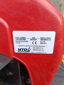 prodám zahradní trakor MTD