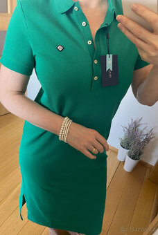 Nové zelné sportovní midi polo šaty Gant, vel. M
