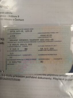 Avia A30n tp s torzem rámu a tažným.