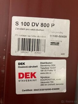 Zárubeň ocelová DEK S 100 DV pravá 800 mm