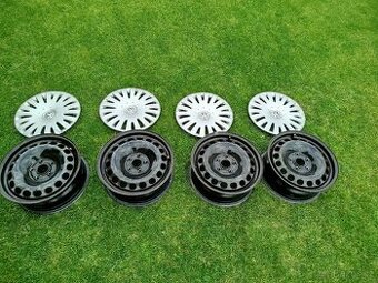 VW 5x112 R16 plechové disky s poklicemi