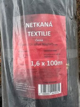 Netkaná textilie 80 g/m² černá 1,6m x 100m