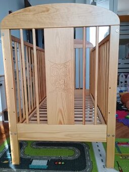 Puppolina Natty dřevěná dětská postýlka 120x60 cm