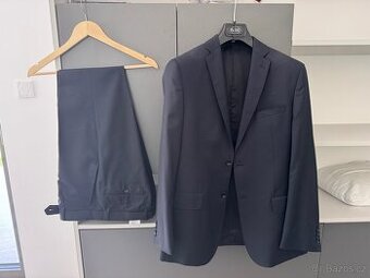 Pánský oblek BLAŽEK - sako a kalhoty, vel. 48, černý