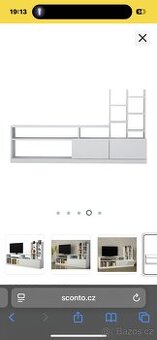 Bílá obývací stěna