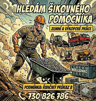 Hledám pomocníka k bagru