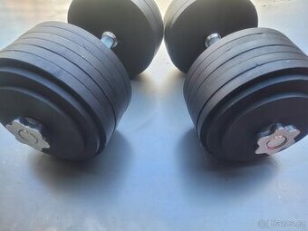 Nakládací jednoruční činky 2× 2,5kg - 70kg