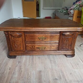 Rustikální nábytek – stolek + lavice s úložným prostorem