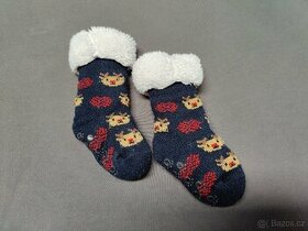 Chundelaté ponožky z vánočních trhů pro miminko 0-1 rok