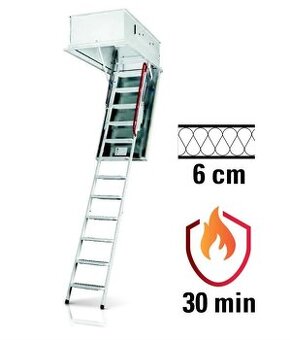 Půdní schody protipožární (kovové) WIPPRO