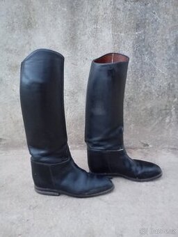 Vysoké kožené jezdecké boty 39-40