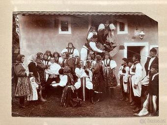 Václav Bartoň - Na svatbě (1906), 4 originálne fotografie - 1