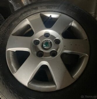 orig alu kola skoda 5x100x15 pekne